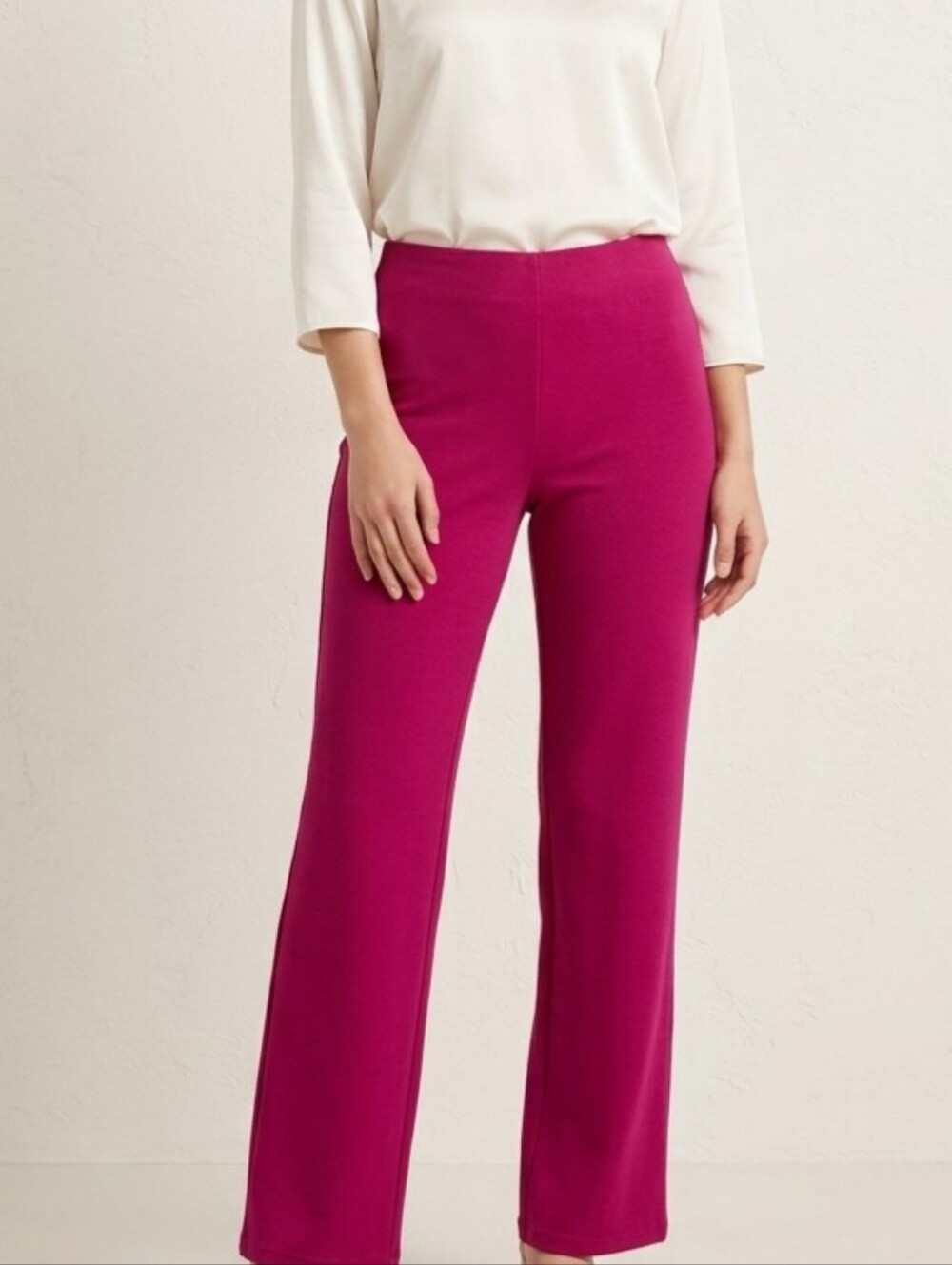 Women's Stretch Pull-On Pants in Magenta